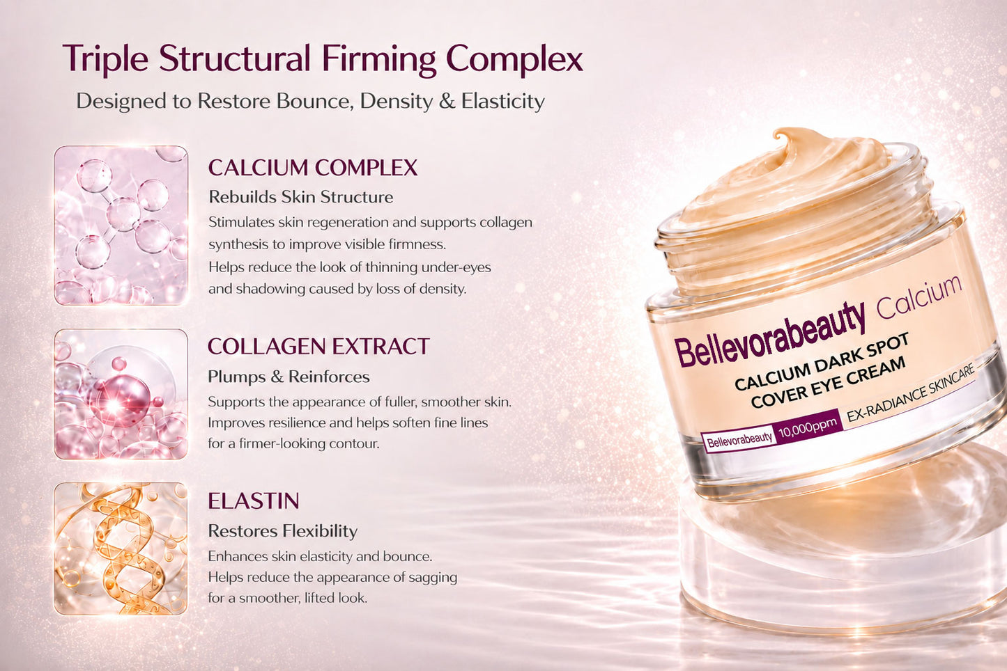 🔥 LAST DAY 50% OFF! Korean BellevorabeautyEye Cream for Dark Circles & Tired Eyes