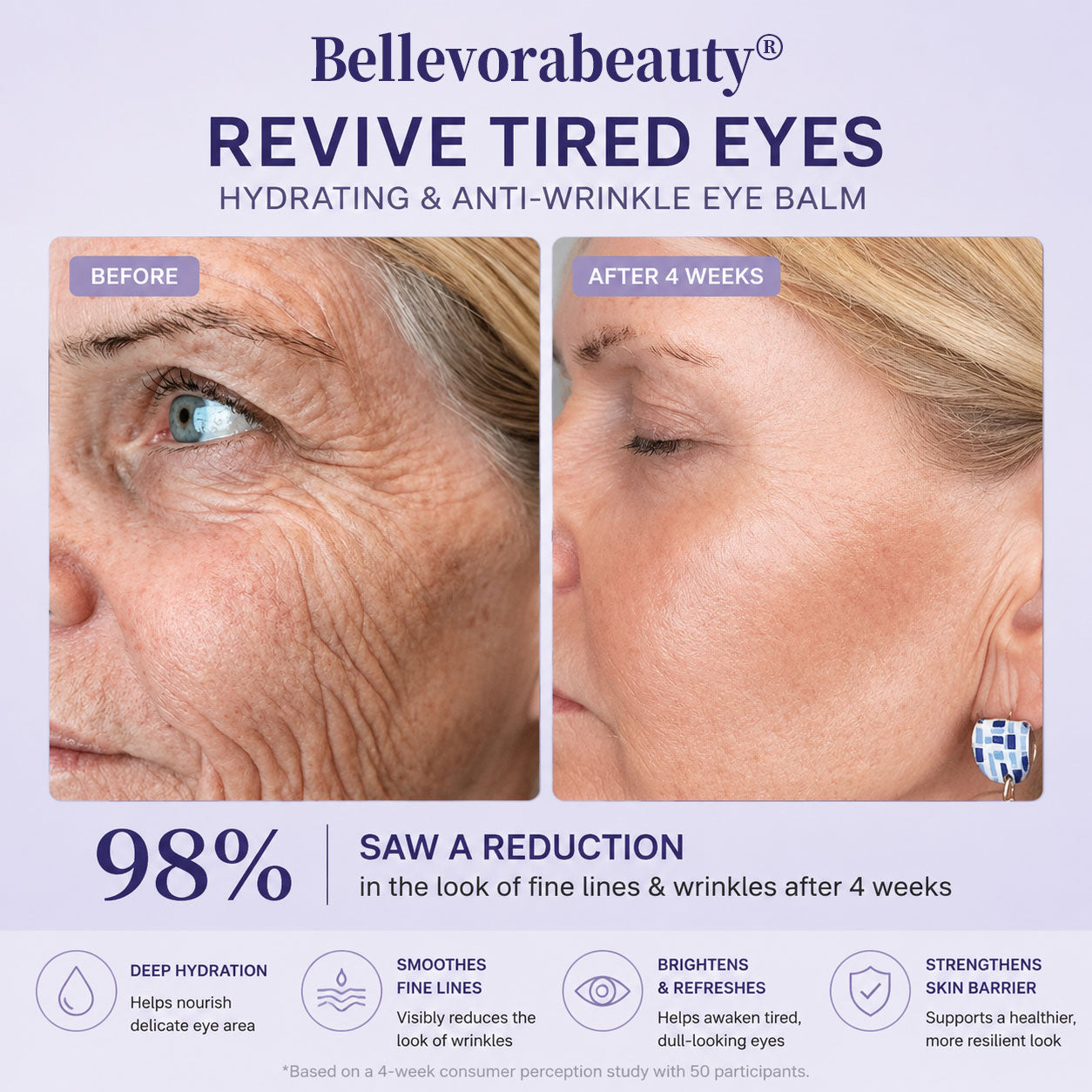 🔥 LAST DAY 50% OFF! Korean BellevorabeautyEye Cream for Dark Circles & Tired Eyes