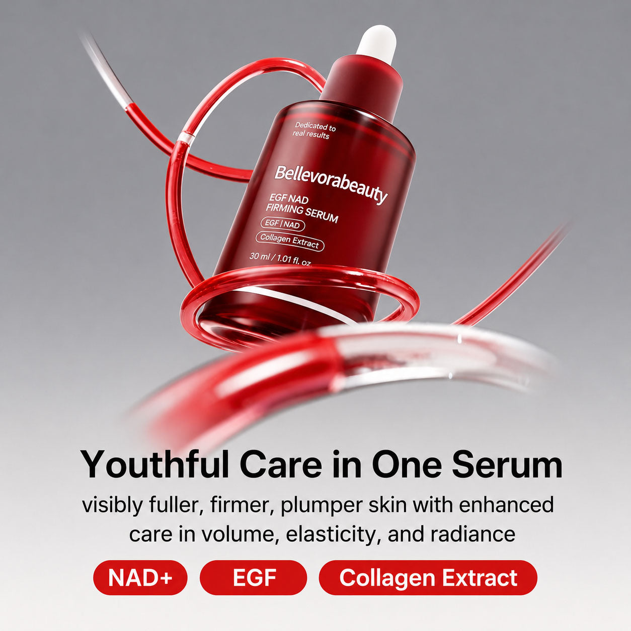 Advanced Korean skincare powered by NAD, EGF, and firming actives to visibly tighten, hydrate, and rejuvenate tired skin.